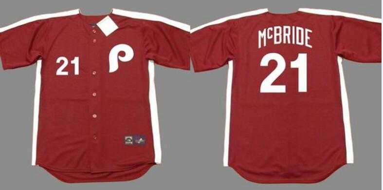 Phillies 21 Bake Mcbride Red 1979 Throwback Jersey,We sell and wholesale Phillies 21 Bake Mcbride Red 1979 Throwback Jersey on line form chian!